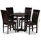 Baxton Studio Irma Dark Brown Upholstered and Finished Wood 5-Piece Dining Set 170-8031-10898 - alternate 7